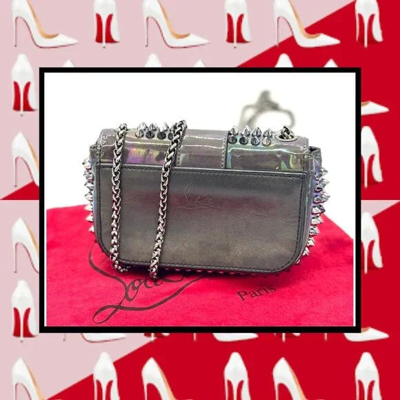 Christian Louboutin 'Sweet Charity' Spiked Calfskin Shoulder Bag - Picture 3 of 9